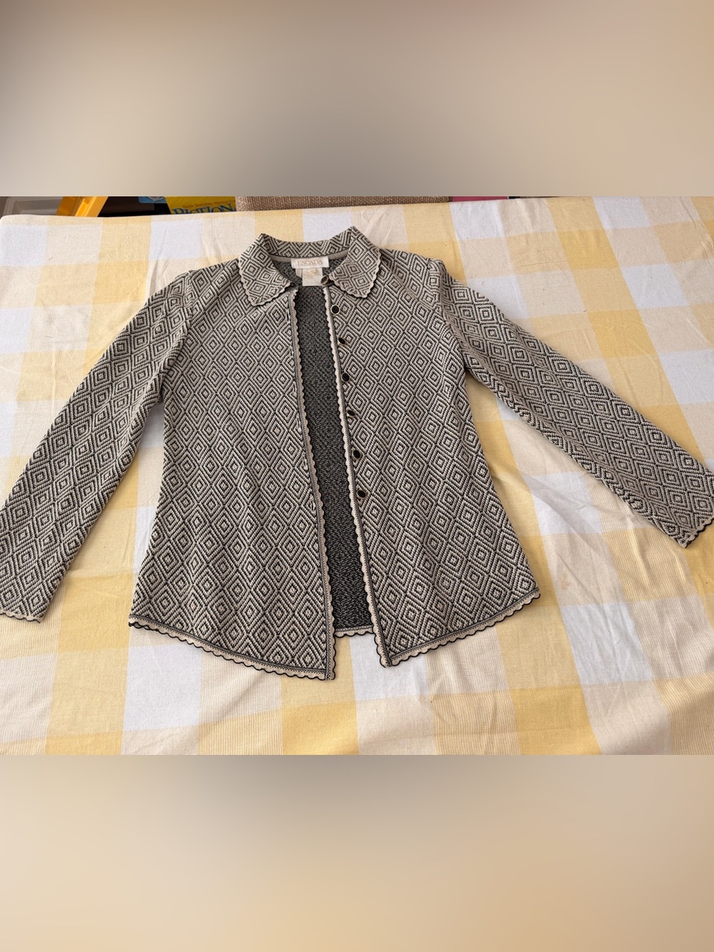 Escada by Margaret’s Ley Diamond-Pattern Knit Jacket